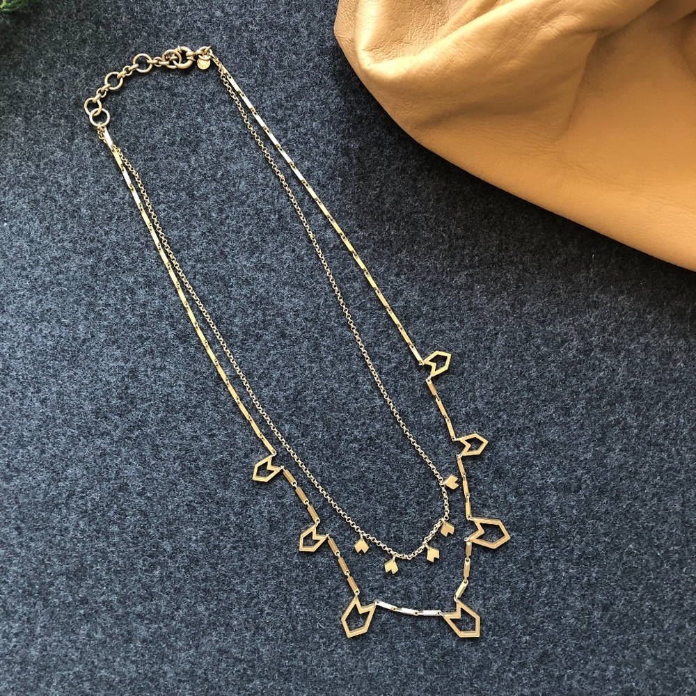 J. Crew 2 in 1 arrow necklace. Adjustable EUC